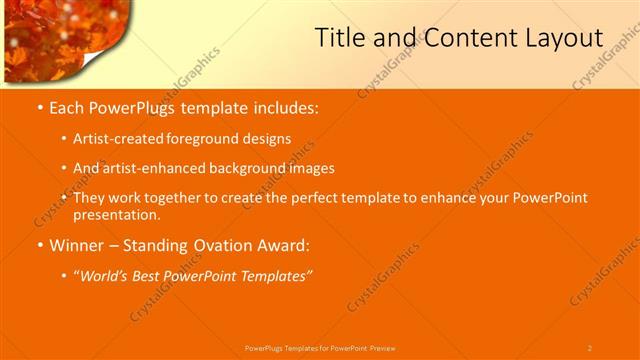 Title and Content presentation slide layout
