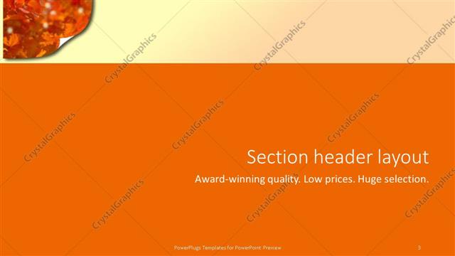 Section Header presentation slide layout