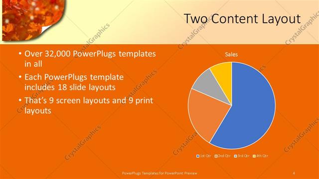 Two Content presentation slide layout