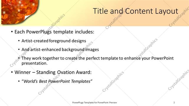 Title and Content presentation slide layout