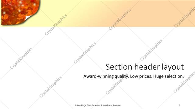 Section Header presentation slide layout