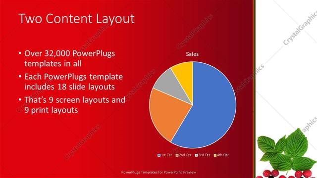 Two Content presentation slide layout