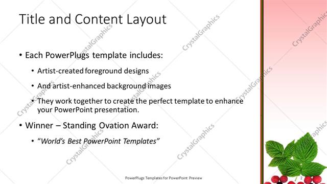 Title and Content presentation slide layout