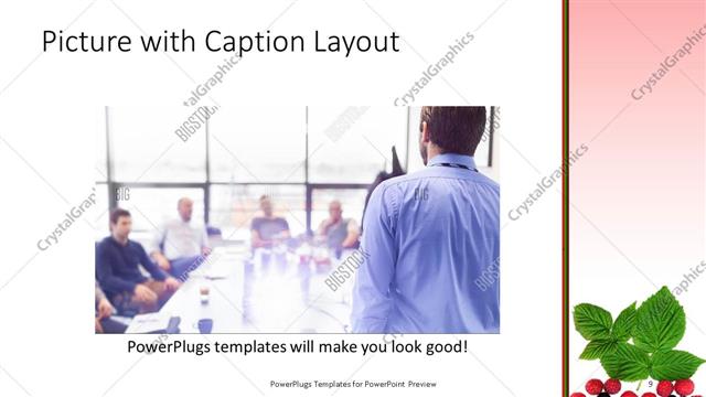 Picture with Caption presentation slide layout