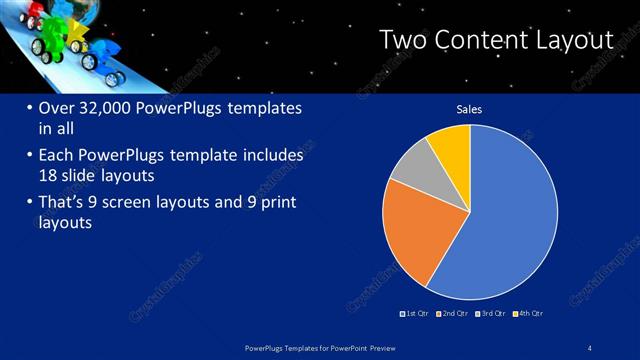 Two Content presentation slide layout