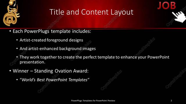 Title and Content presentation slide layout