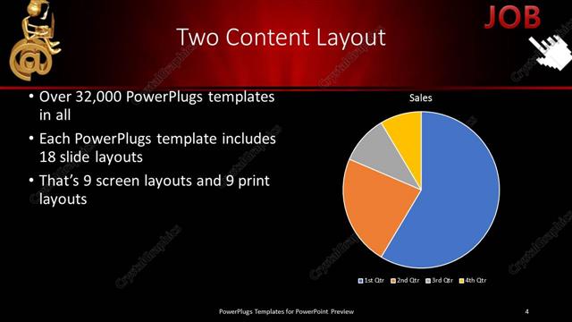 Two Content presentation slide layout