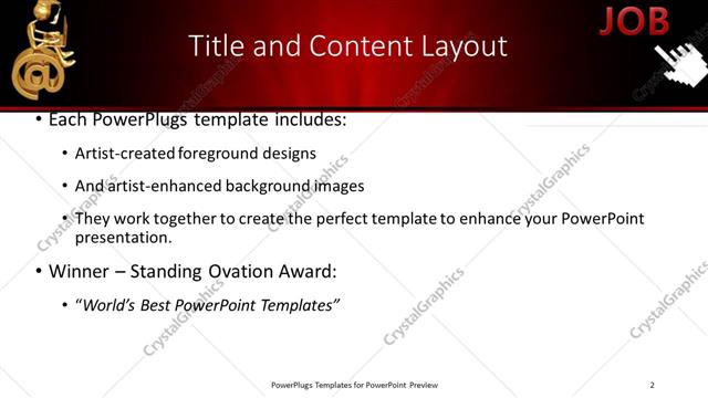 Title and Content presentation slide layout