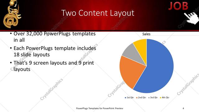 Two Content presentation slide layout