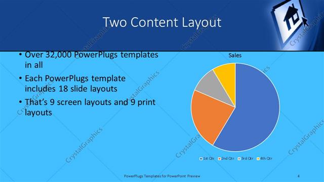 Two Content presentation slide layout