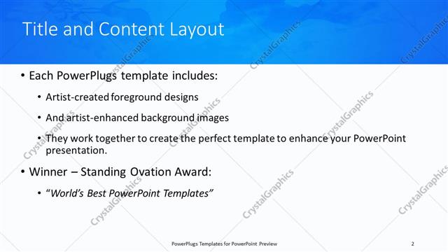 Title and Content presentation slide layout