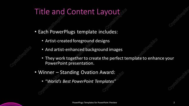 Title and Content presentation slide layout