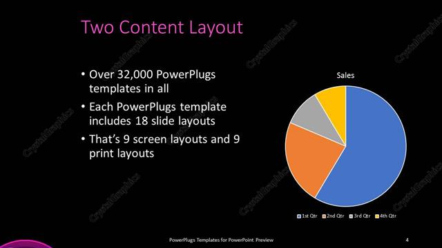 Two Content presentation slide layout