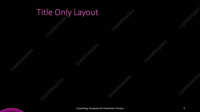 Title Only presentation slide layout