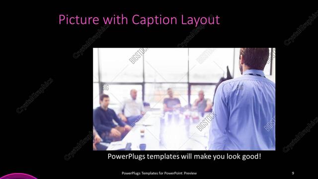 Picture with Caption presentation slide layout