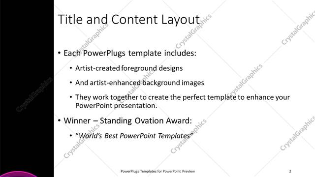 Title and Content presentation slide layout
