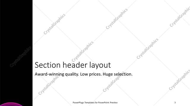 Section Header presentation slide layout