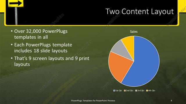 Two Content presentation slide layout