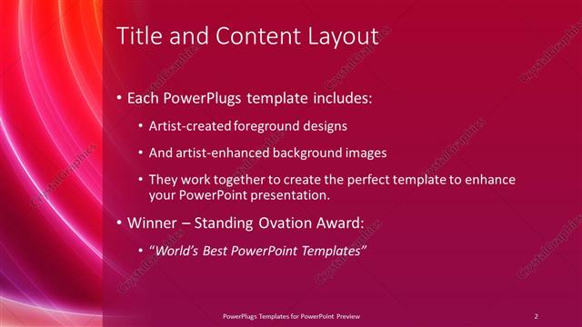 Title and Content presentation slide layout