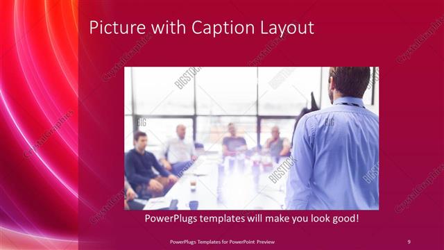 Picture with Caption presentation slide layout