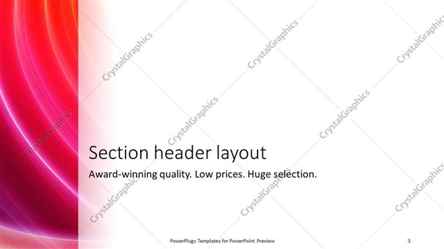 Section Header presentation slide layout