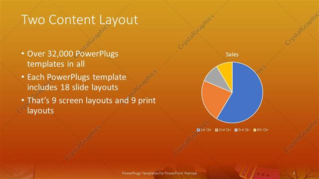 Two Content presentation slide layout