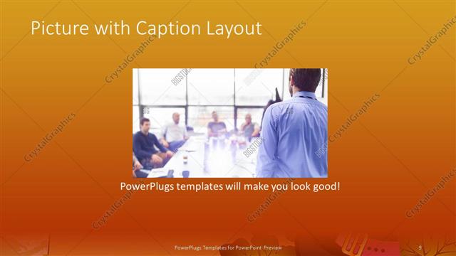 Picture with Caption presentation slide layout