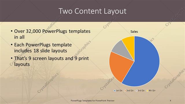 Two Content presentation slide layout