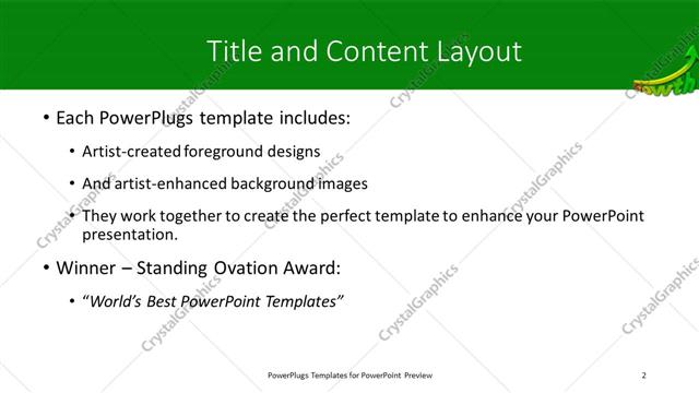 Title and Content presentation slide layout