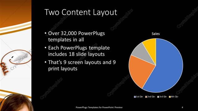 Two Content presentation slide layout