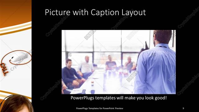 Picture with Caption presentation slide layout