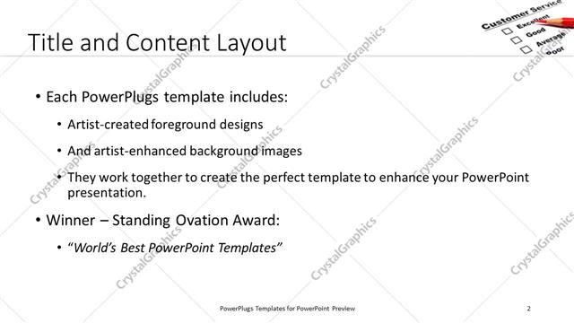 Title and Content presentation slide layout