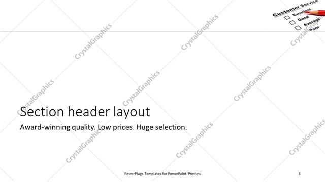 Section Header presentation slide layout