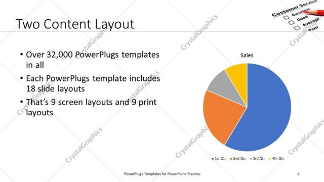 Two Content presentation slide layout