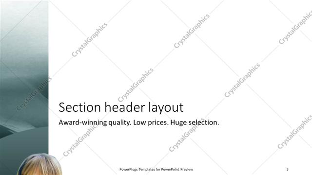 Section Header presentation slide layout