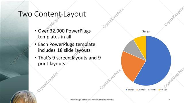 Two Content presentation slide layout