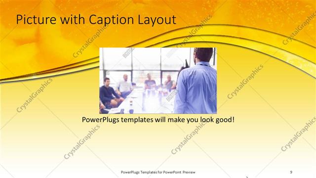 Picture with Caption presentation slide layout
