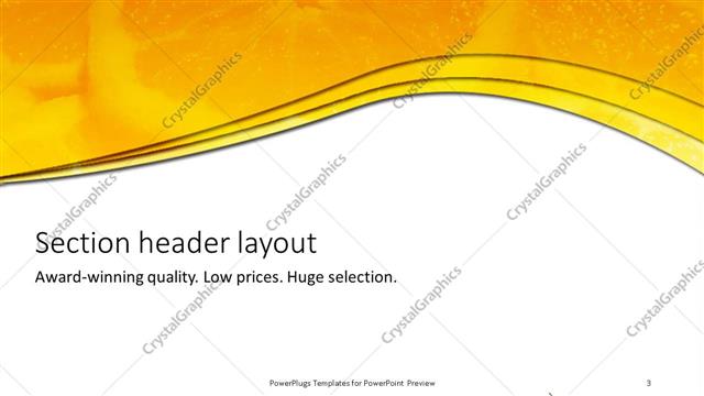 Section Header presentation slide layout