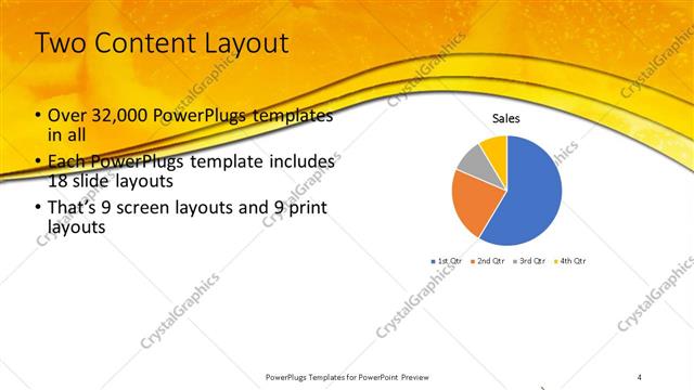 Two Content presentation slide layout
