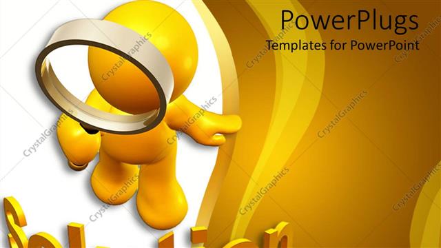  Presentation with seeking - Cute 3D figure carrying finding glass seeking solution