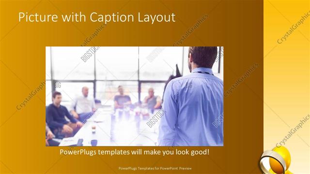 Picture with Caption presentation slide layout