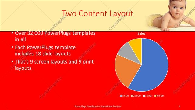 Two Content presentation slide layout