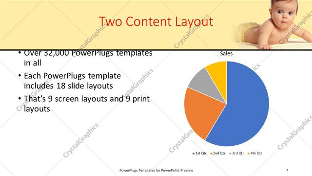 Two Content presentation slide layout