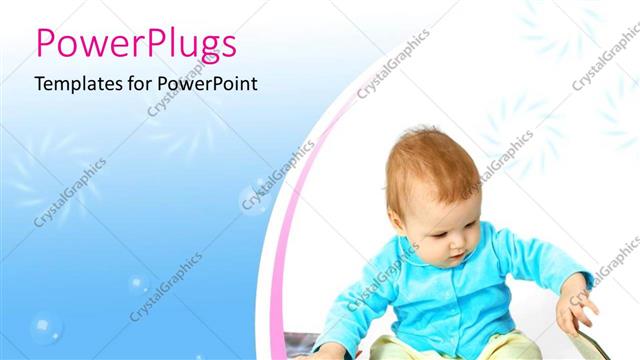  Presentation with baby sitting - Cute baby boy sitting in the middle of books