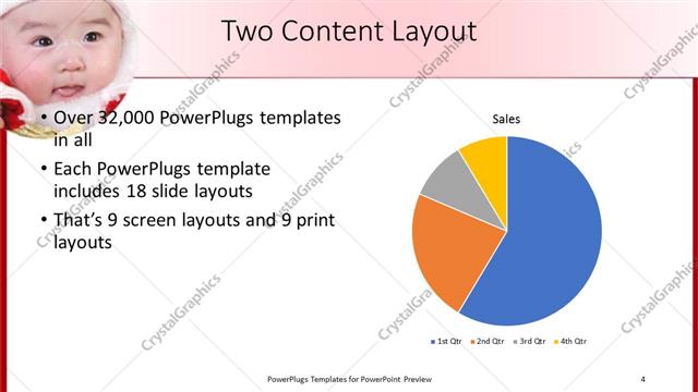 Two Content presentation slide layout