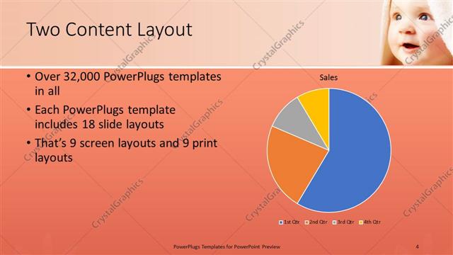 Two Content presentation slide layout
