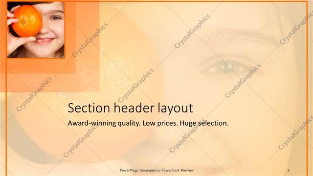 Section Header presentation slide layout