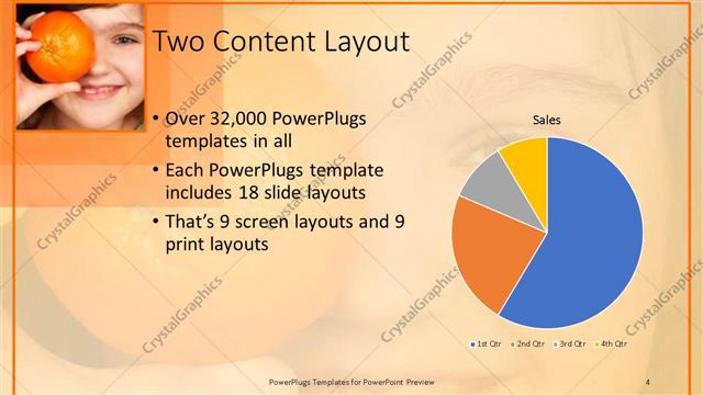 Two Content presentation slide layout