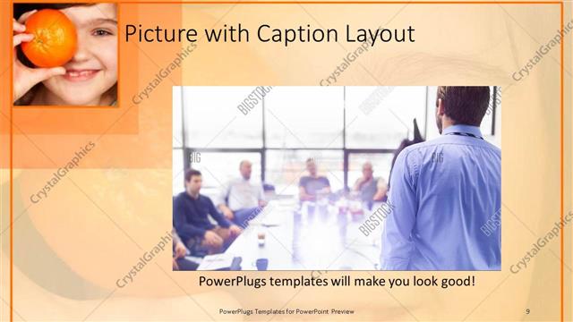 Picture with Caption presentation slide layout