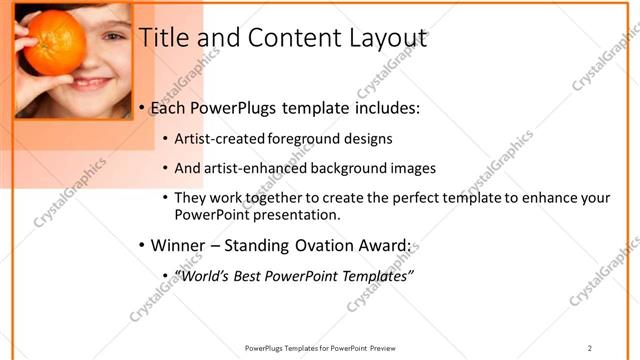 Title and Content presentation slide layout